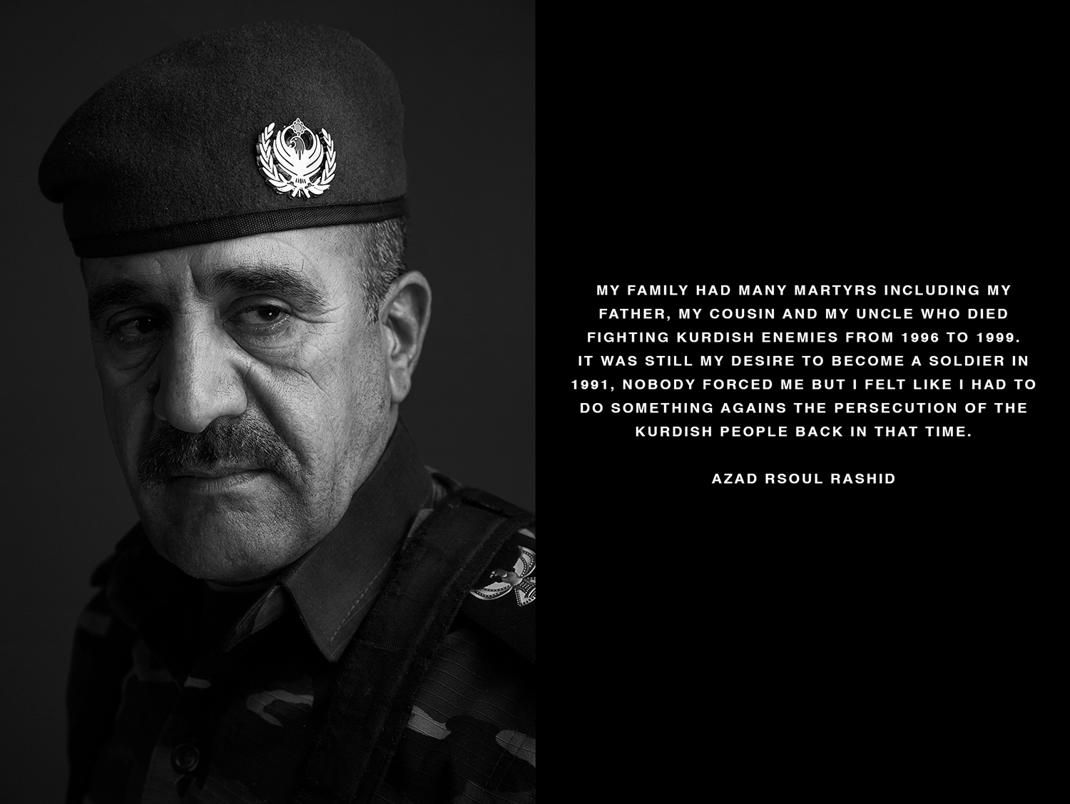Portrait of a Peshmerga soldier