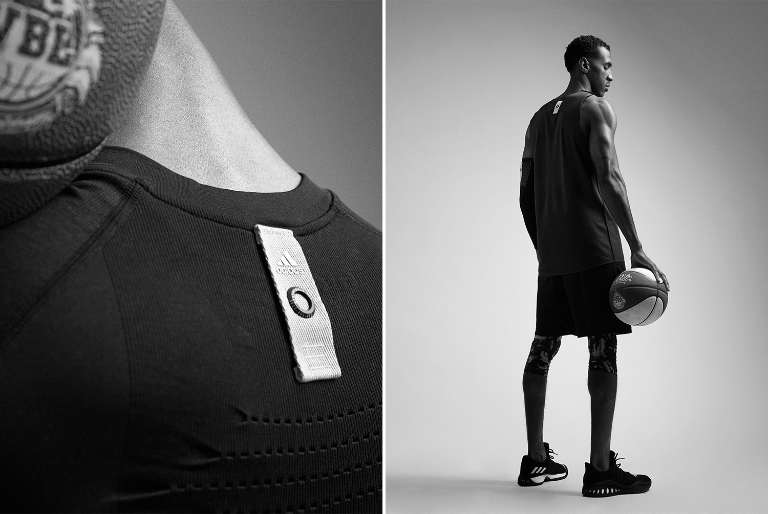 A detail shot and an outfit shot of a Veniceball League player with in an Adidas outfit photographed by Maximilian Baier