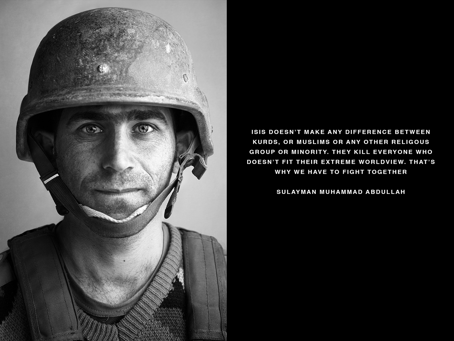 Portraits and interview of a kurdish Peshmerga Soldier